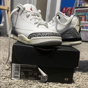 Jordan 3 RETRO (TD) Size 9